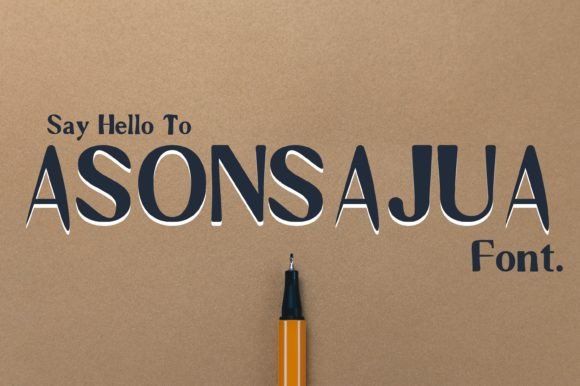 Asonsajua: The Premium Display Font for Editorial Design