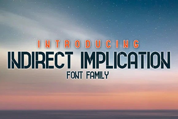 Indirect Implication: An Elegant Display Typeface for Modern Branding