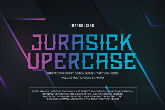 Jurasick Uppercase: A Bold Display Font for Modern Brand Identity