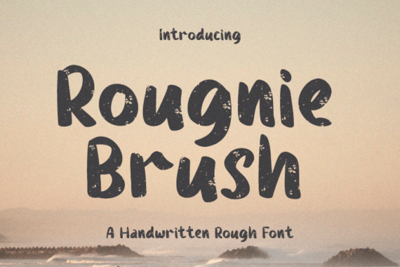 Rougnie Brush: A Bold Handwritten Display Font for Modern Branding